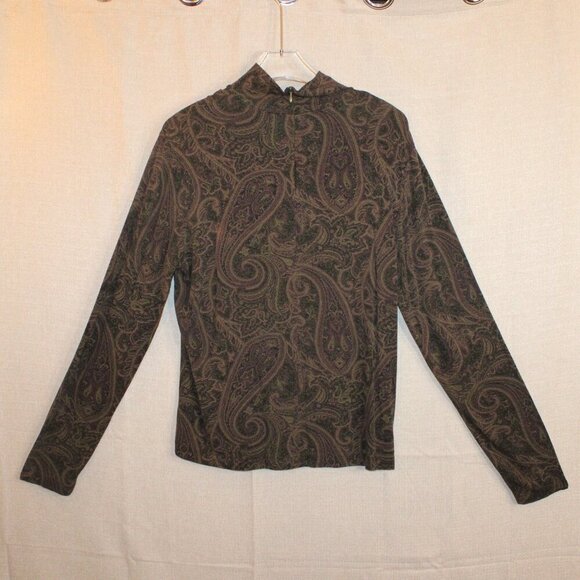 Kate Hill Black Turtleneck Sweater Elegant and Versatile Women’s Large‎ Paisley - Picture 5 of 12